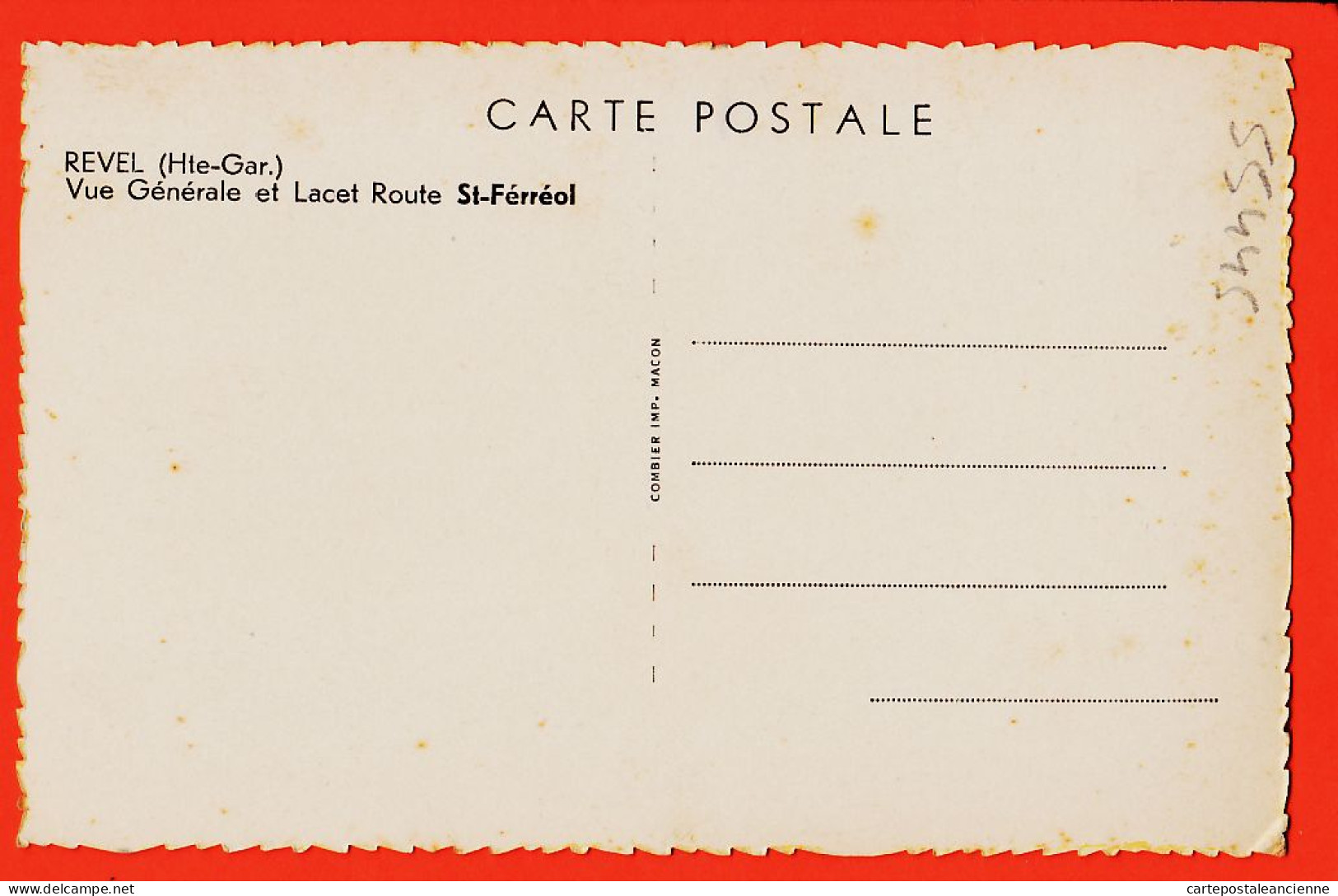 39418 / ⭐ ♥️ REVEL Rare Edition 31-Haute Garonne Vue Generale Lacet Route SAINT FERREOL St 1930s CIM COMBIER - Revel