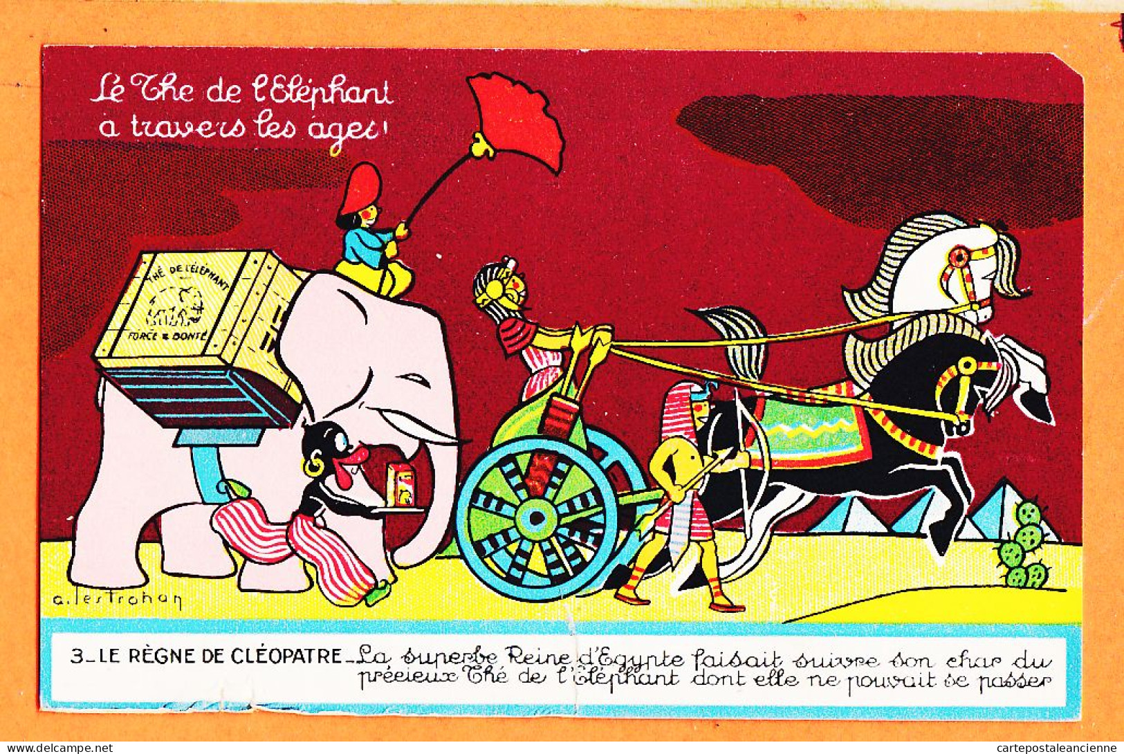 39449 / ⭐ ♥️ MARSEILLE IV Publicité THE L'ELEPHANT Boulevard Camille FLAMMARION Illustration LESTROHAN REGNE CLEOPATRE 3 - Quartier De La Gare, Belle De Mai, Plombières