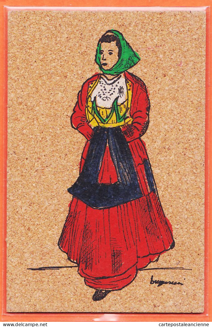 39328 / ⭐ Cartolina Sughero Liège SARDEGNA Donna In Costume Sardaigne 1972 à Marras TOLO Beaumont-RENATO MATTU CAGLIARI - Cagliari