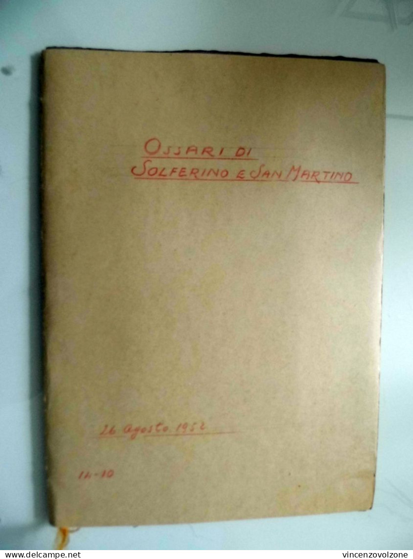 Album Con  10 Cartoline "OSSARIO DI SOLFERINO E SAN MARTINO" 1952 - Cimiteri Militari