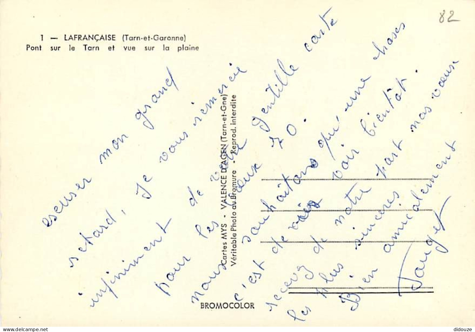 82 - Lafrançaise - Pont Sur Le Tarn Et Vue Sur La Plaine - Vue Aérienne - CPM - Voir Scans Recto-Verso - Lafrancaise