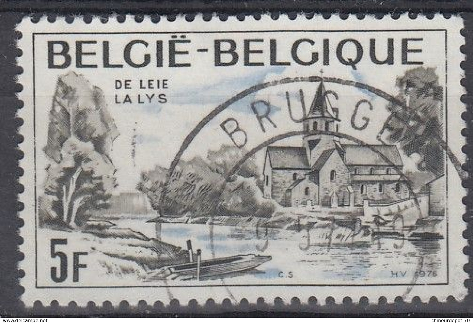 DE LEIE LA LYS 1976 CACHET BRUGGE - Oblitérés