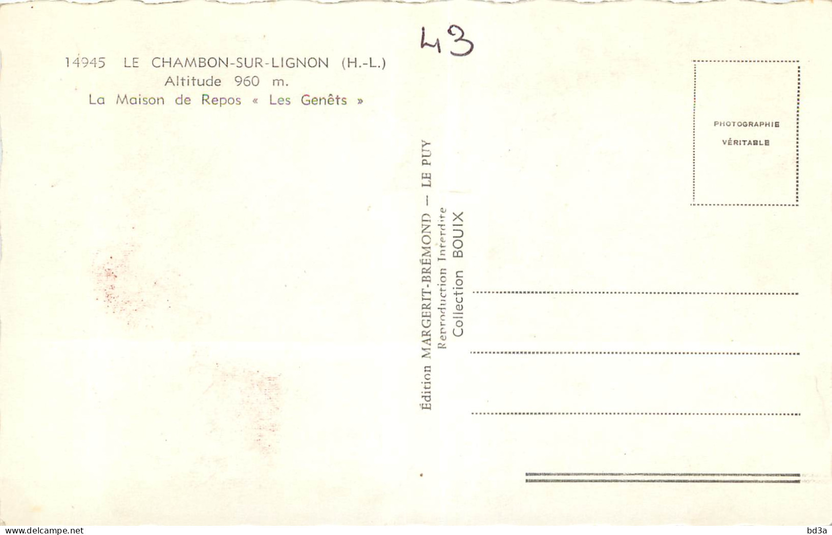 43 - LE CHAMBON SUR LIGNON - Le Chambon-sur-Lignon