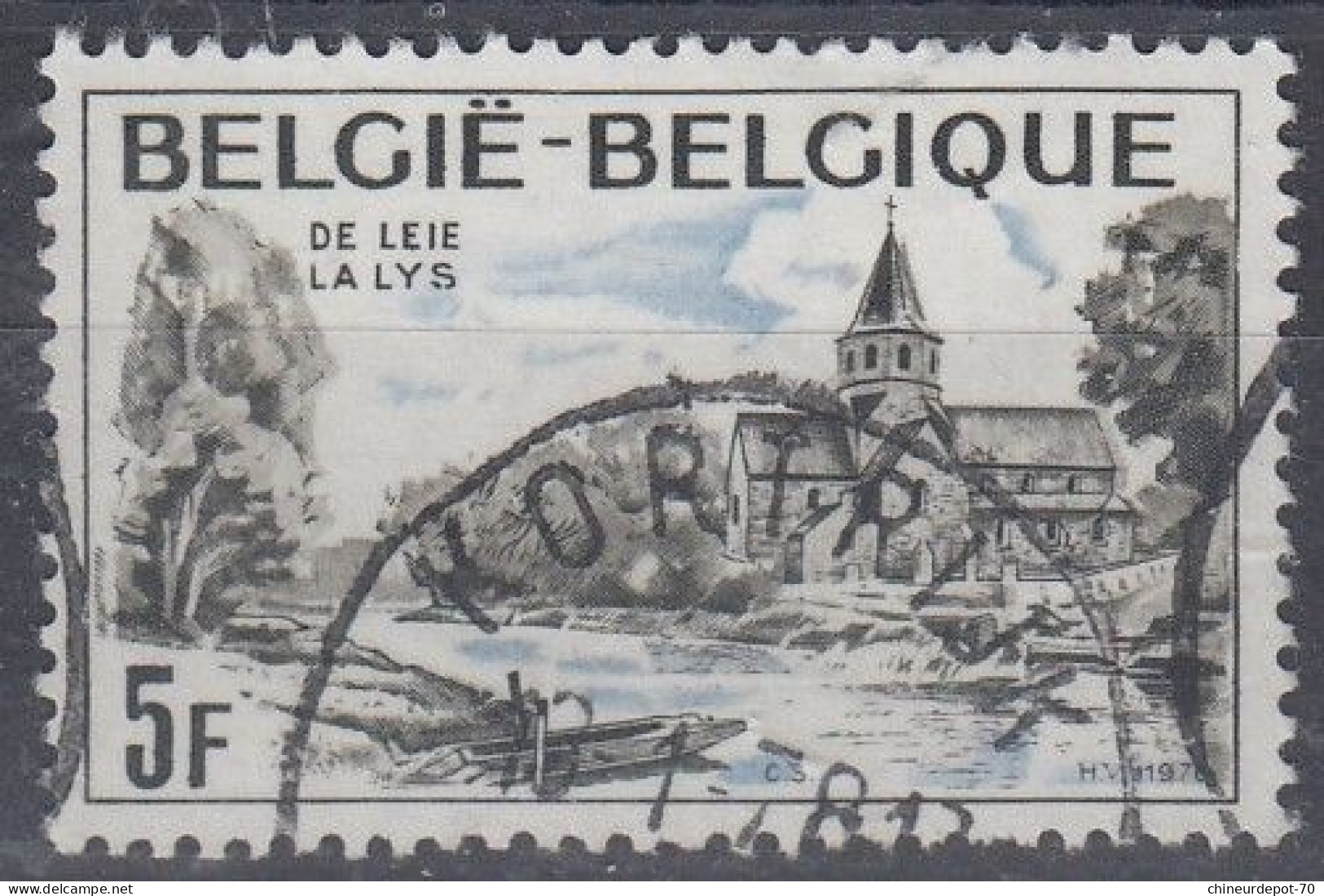 DE LEIE LA LYS 1976 CACHET KORTIJK - Oblitérés