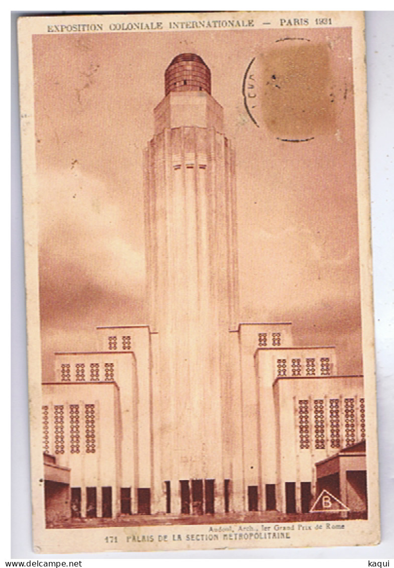 PARIS 1931 - Exposition Coloniale Internationale - Palais De La Section Métropolitaine - Braun& Cie - N° 171 - Exhibitions