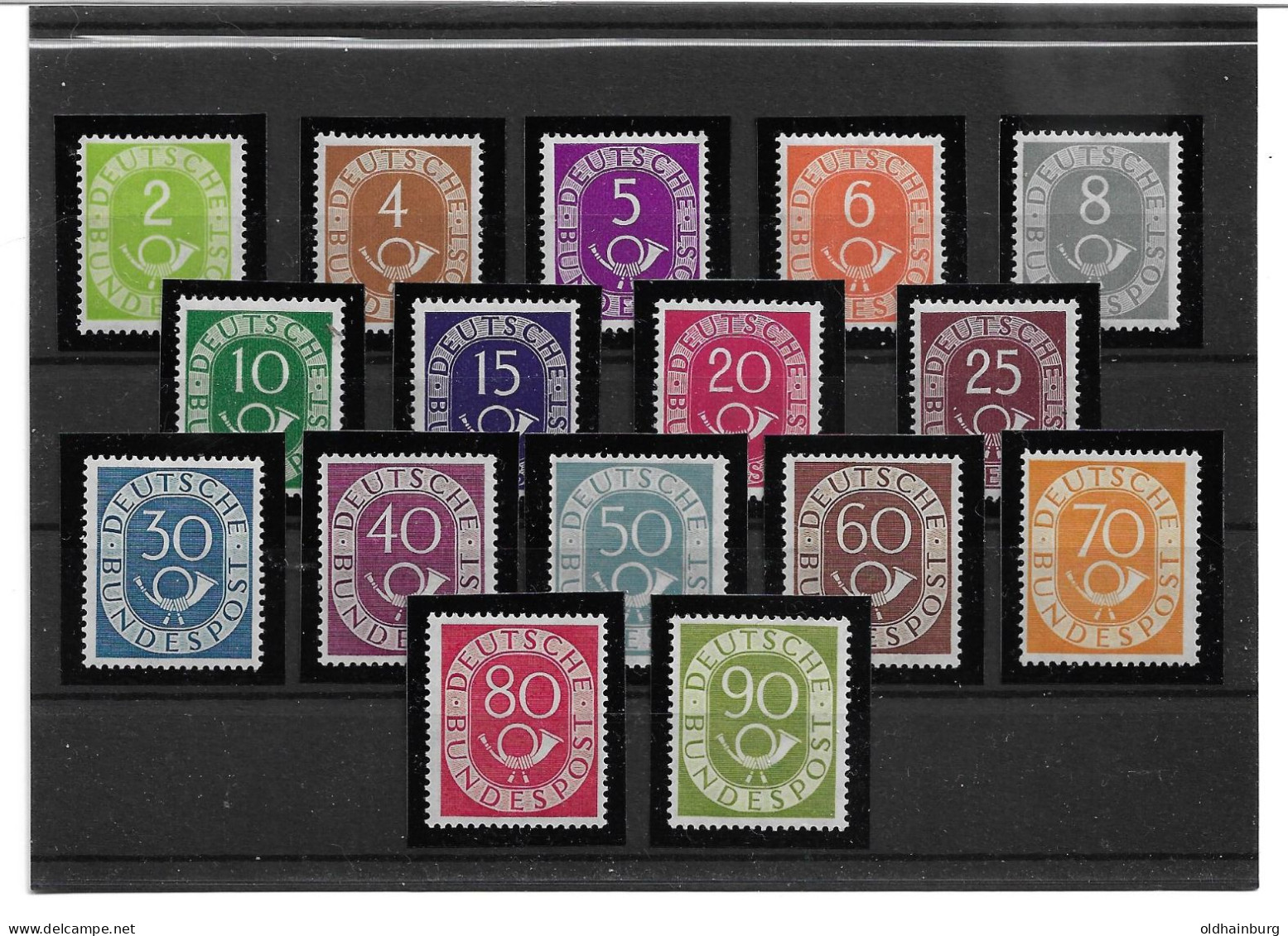 Bund 1951: Posthorn Serie 123- 138 ** Komplett, Versandkostenfrei Wertbrief Innerhalb EU (2.200.- M€) - Unused Stamps
