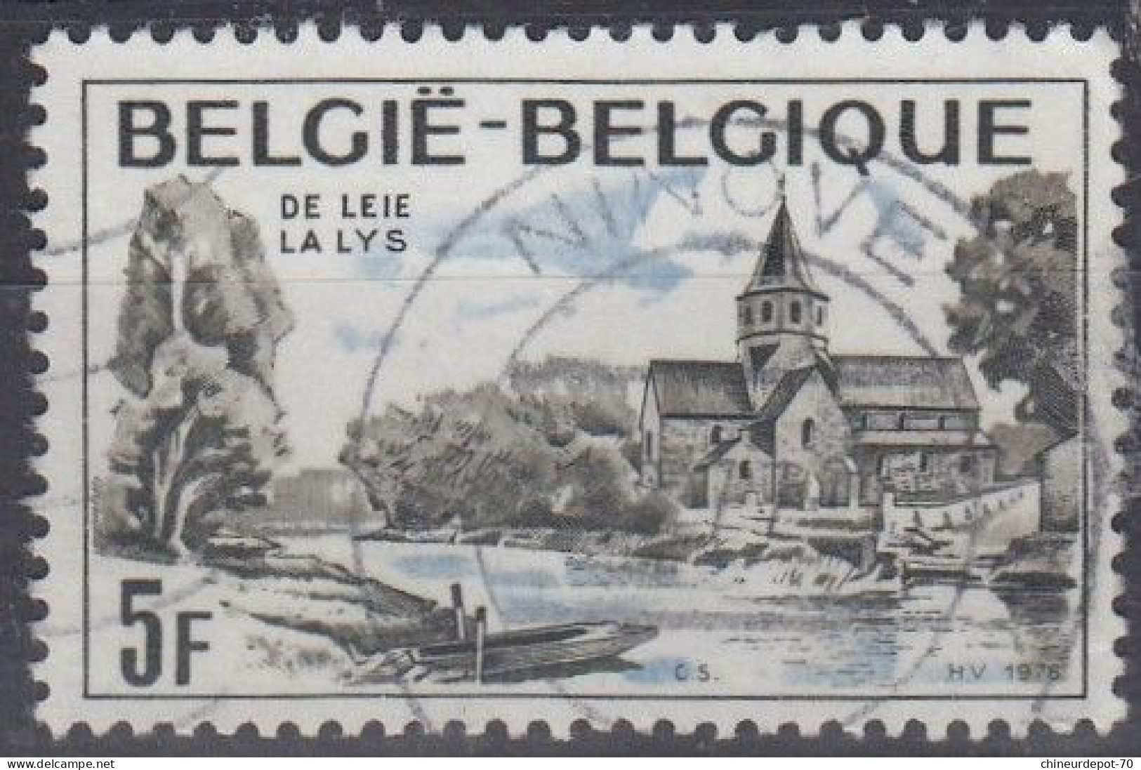 DE LEIE LA LYS 1976 CACHET NINOVE - Used Stamps