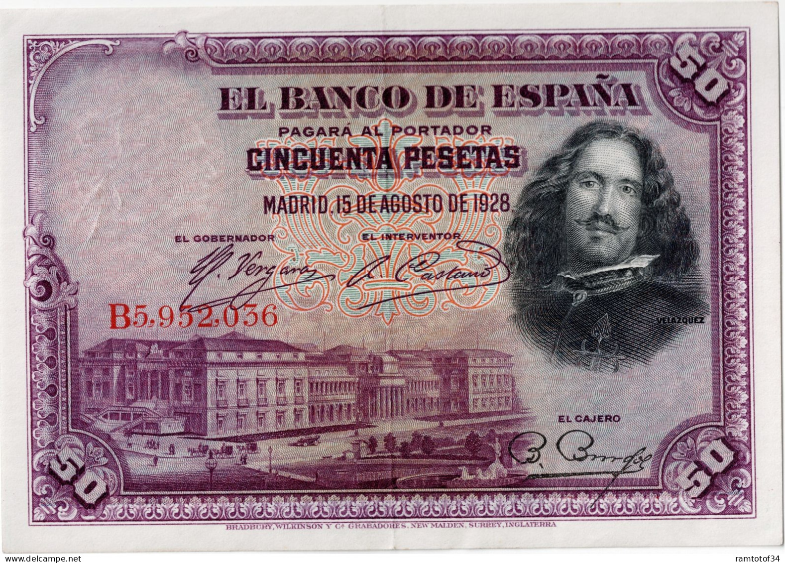 ESPAGNE - 50 Pesetas 1928 UNC - 1-2-5-25 Pesetas