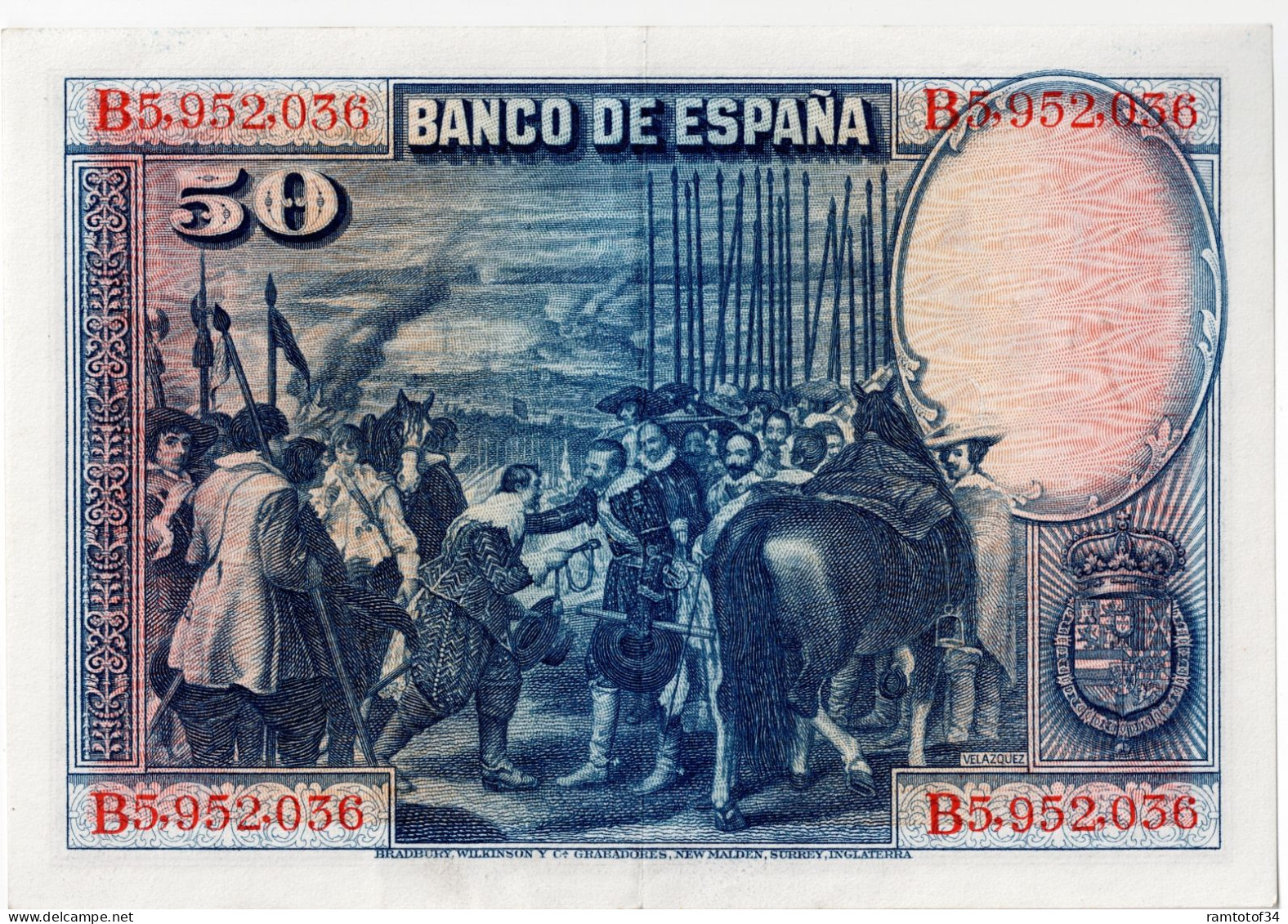 ESPAGNE - 50 Pesetas 1928 UNC - 1-2-5-25 Pesetas