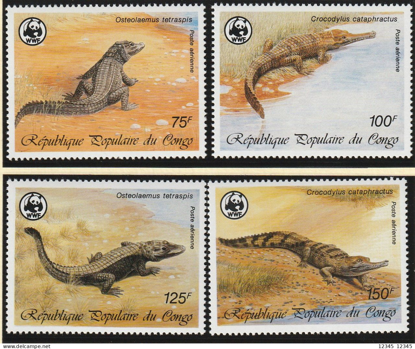 Cambodja 1987, Postfris MNH, WWF, Crocodiles - Nuevas/fijasellos