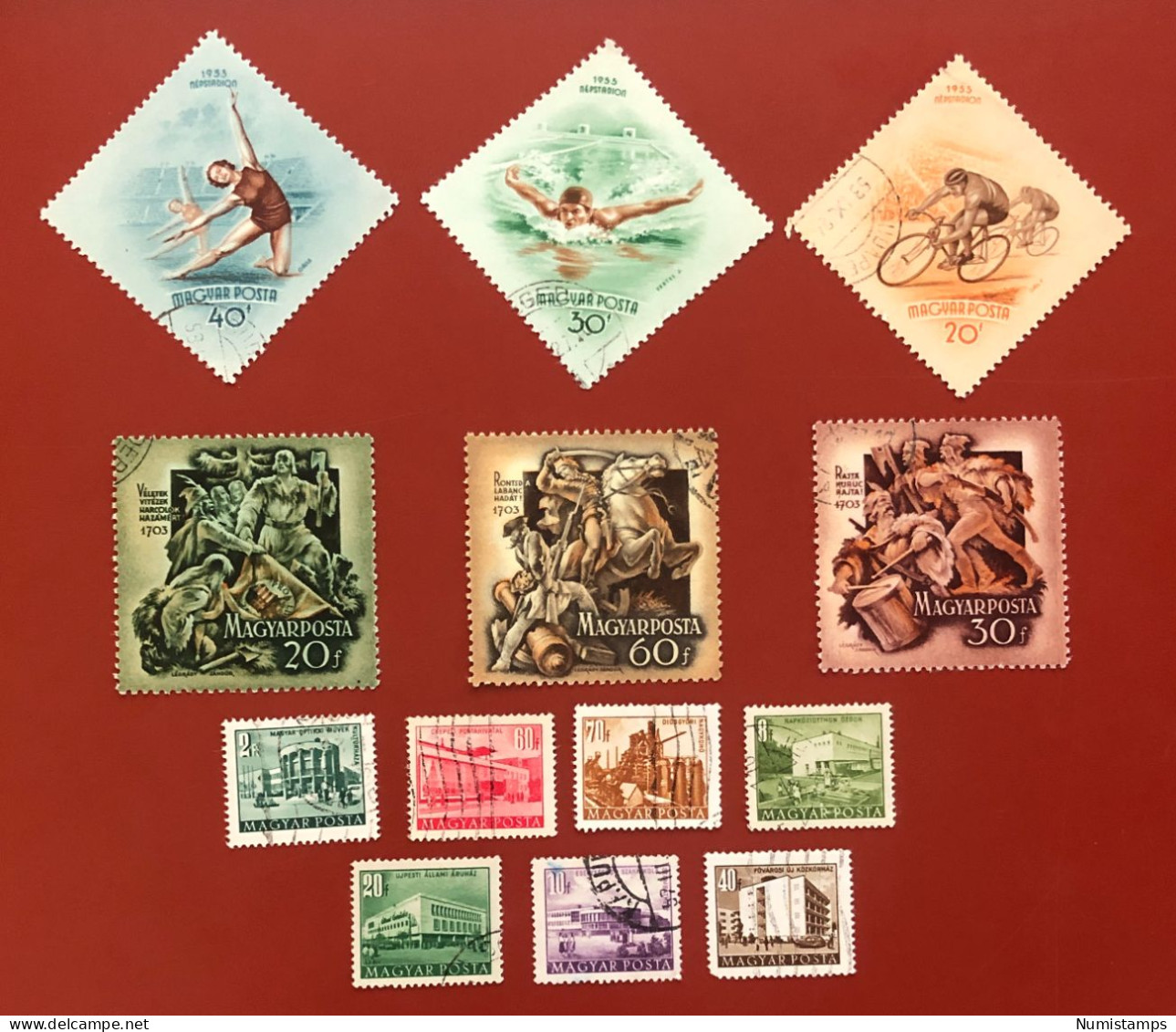 Ungheria - Francobolli Del 1953 - Usado