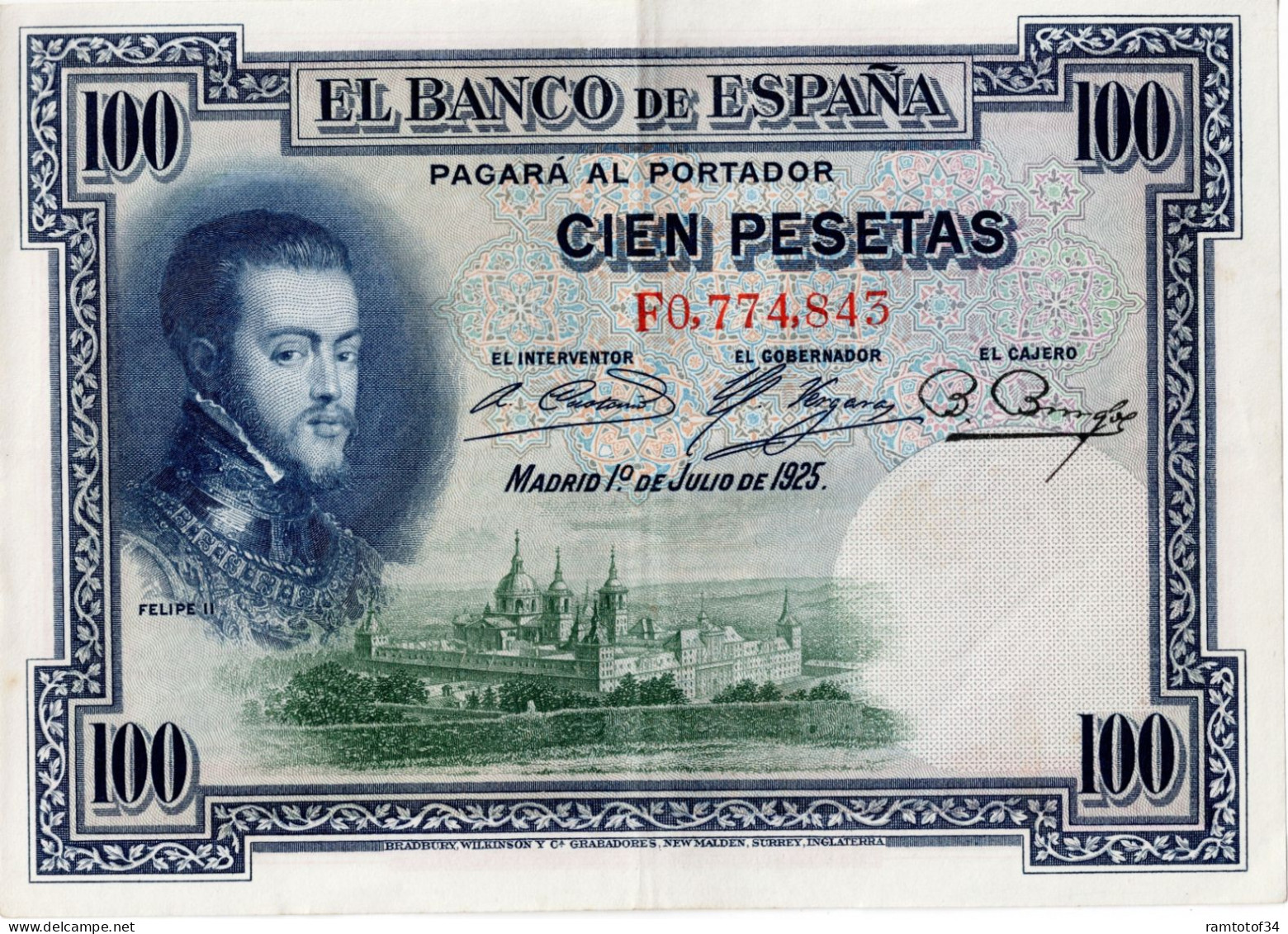 ESPAGNE - 100 Pesetas 1925 - 100 Pesetas