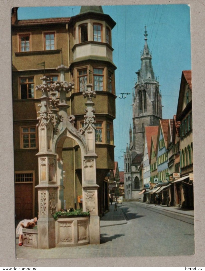 A2546} BRD - Color-AK : Reutlingen - Wilhelmstraße Mit Lindenbrunnen - Reutlingen