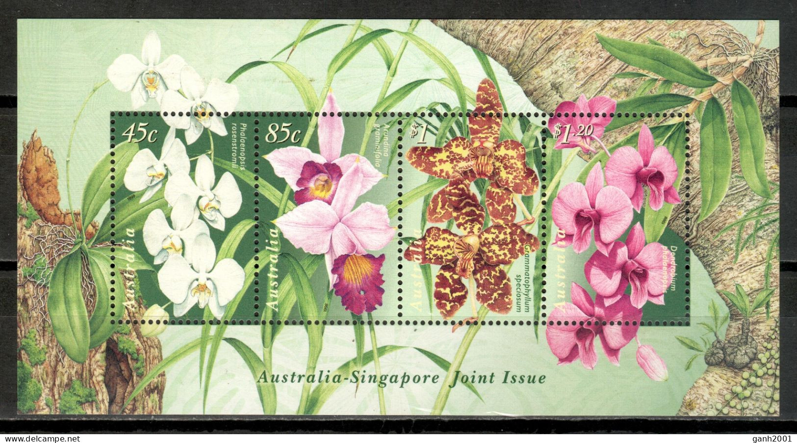 Australia 1998 / Flowers Orchids Joint Issue Singapore MNH Flores Emisión Conjunta Singapur Fleurs Blumen / Cu17330 4-26 - Orchidées