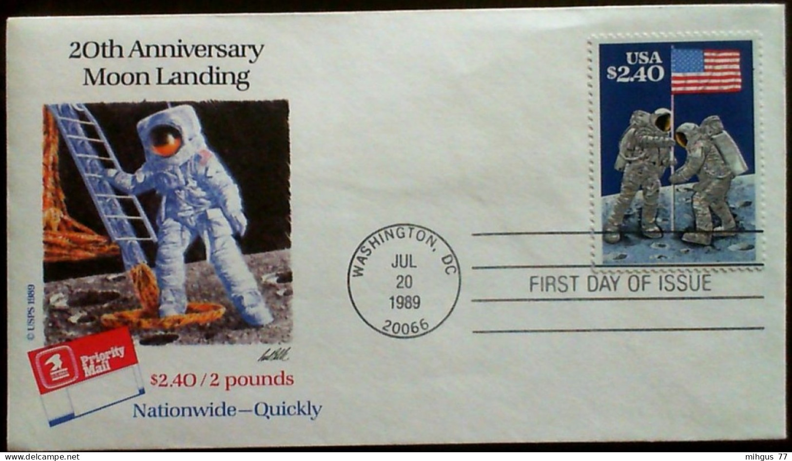 USA 1989 20th Anniversary Moon Landing - United States