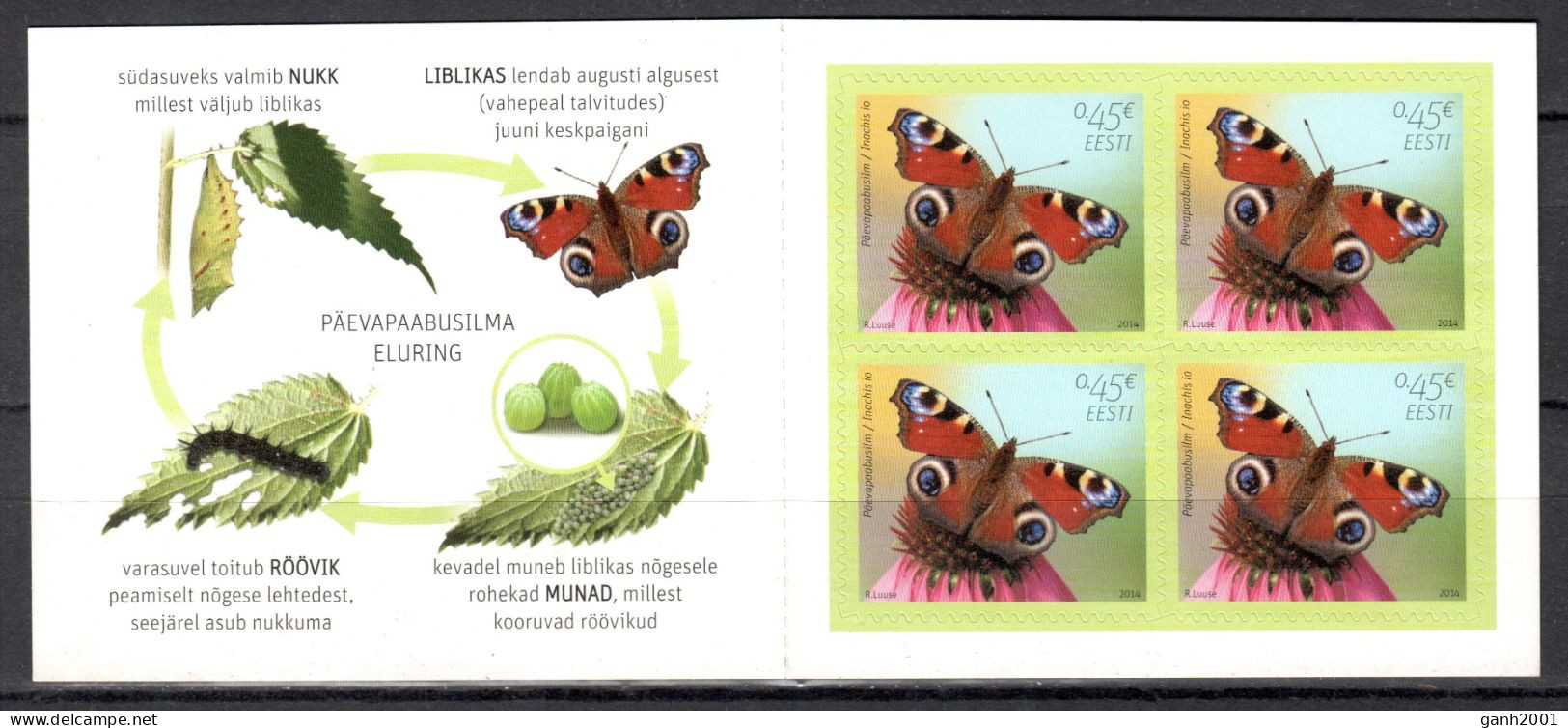Estonia 2014 / Butterflies Booklet MNH Mariposas Carnet Papillons Schmetterlinge / Cu21956  41-28 - Papillons