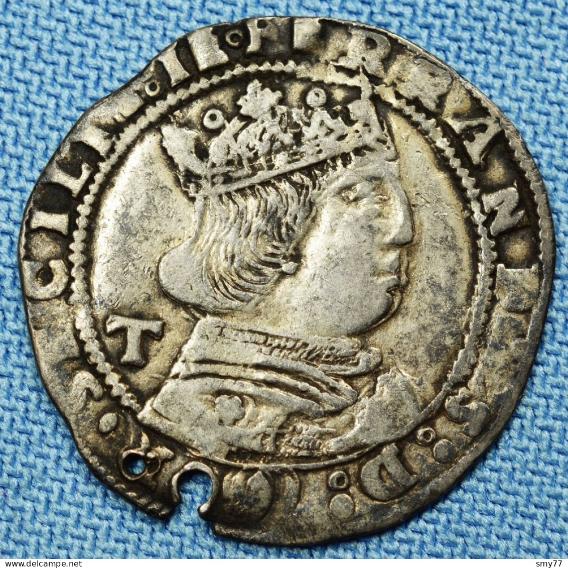 Aquila - Italian States • Coronato  ± 1480  ► R ◄  Ferdinando I D'Aragona • Silver • Napoli / Naples / Italy • [24-421] - Feodale Munten