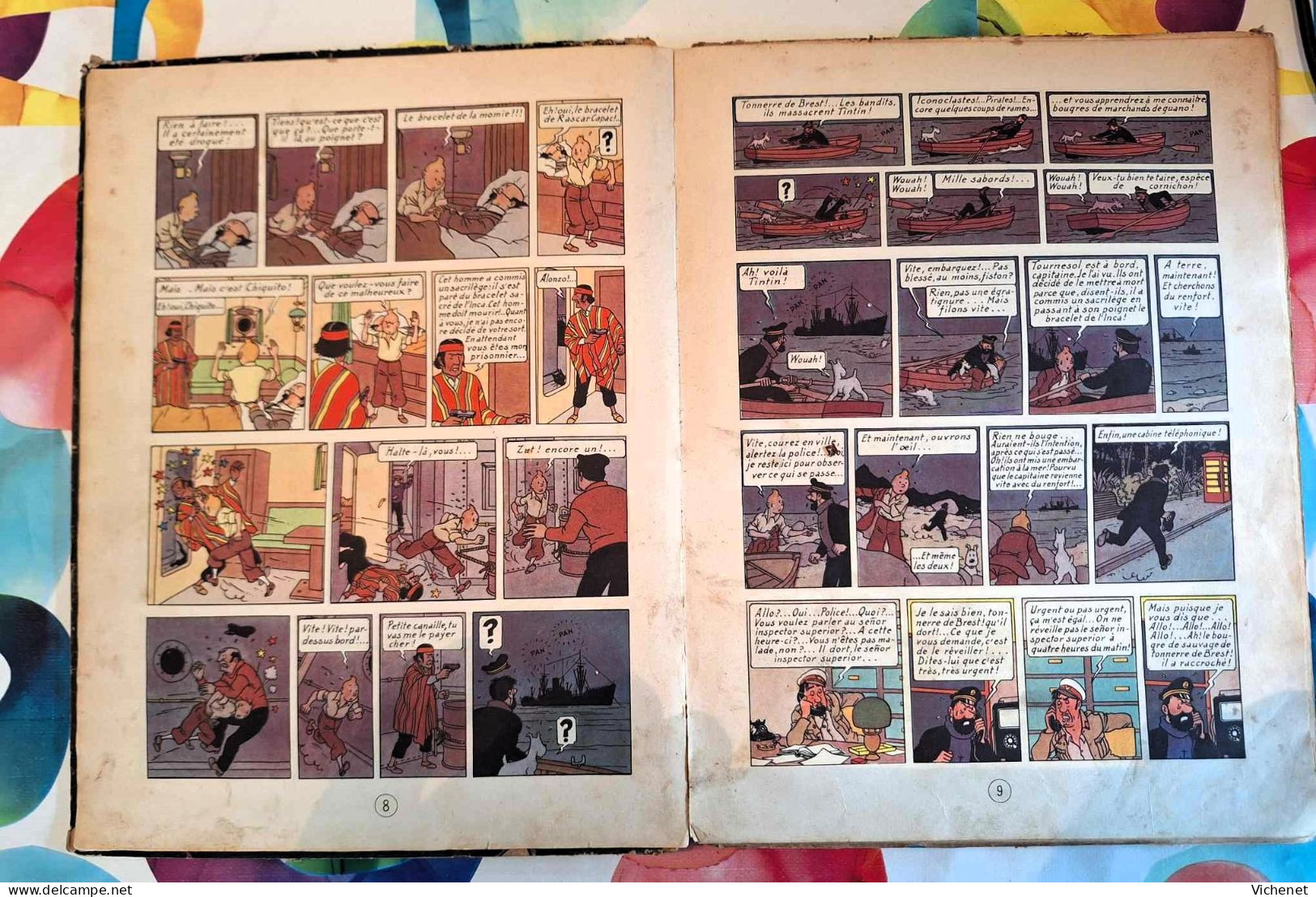 Tintin - Le Temple du Soleil EO 1949 + Coke en Stock EO 1958