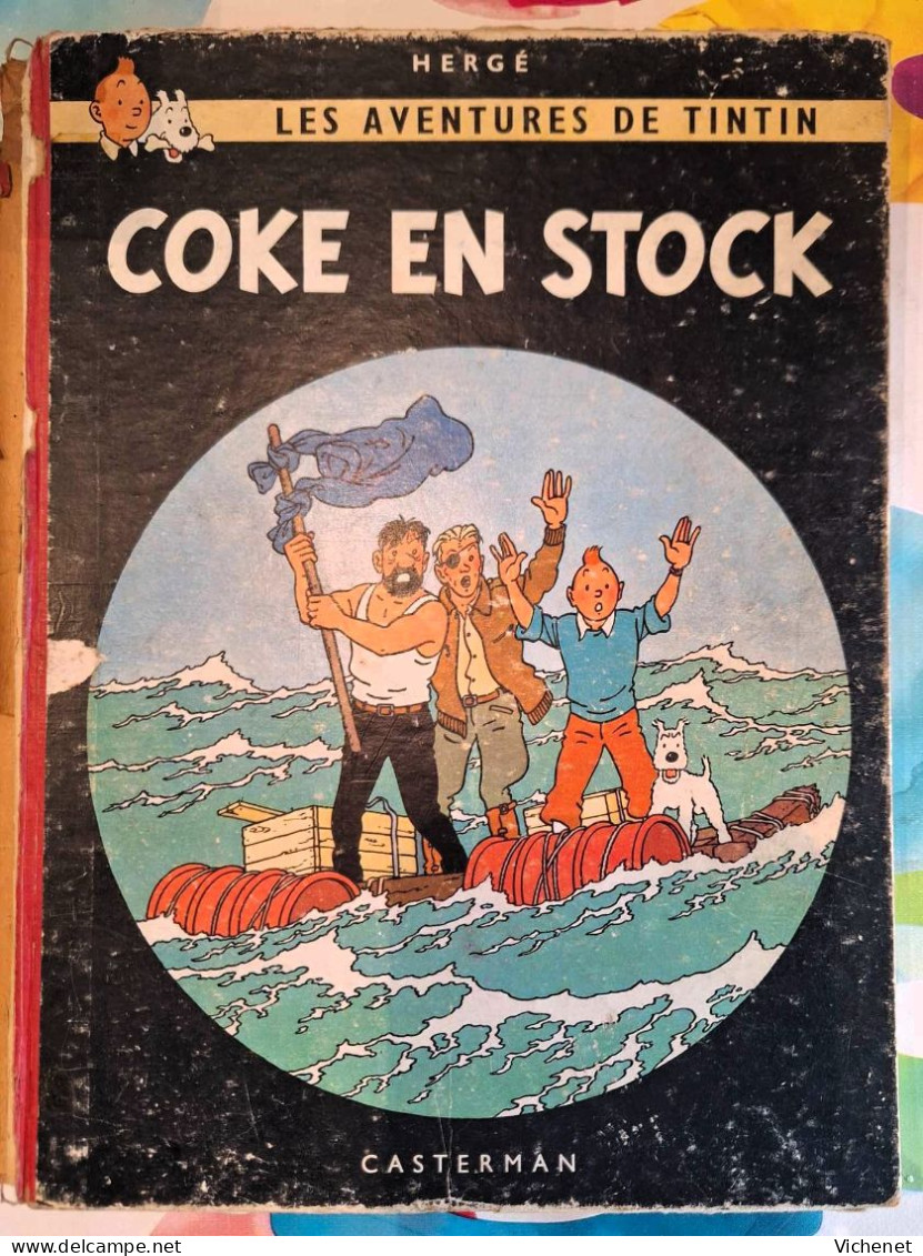 Tintin - Le Temple du Soleil EO 1949 + Coke en Stock EO 1958