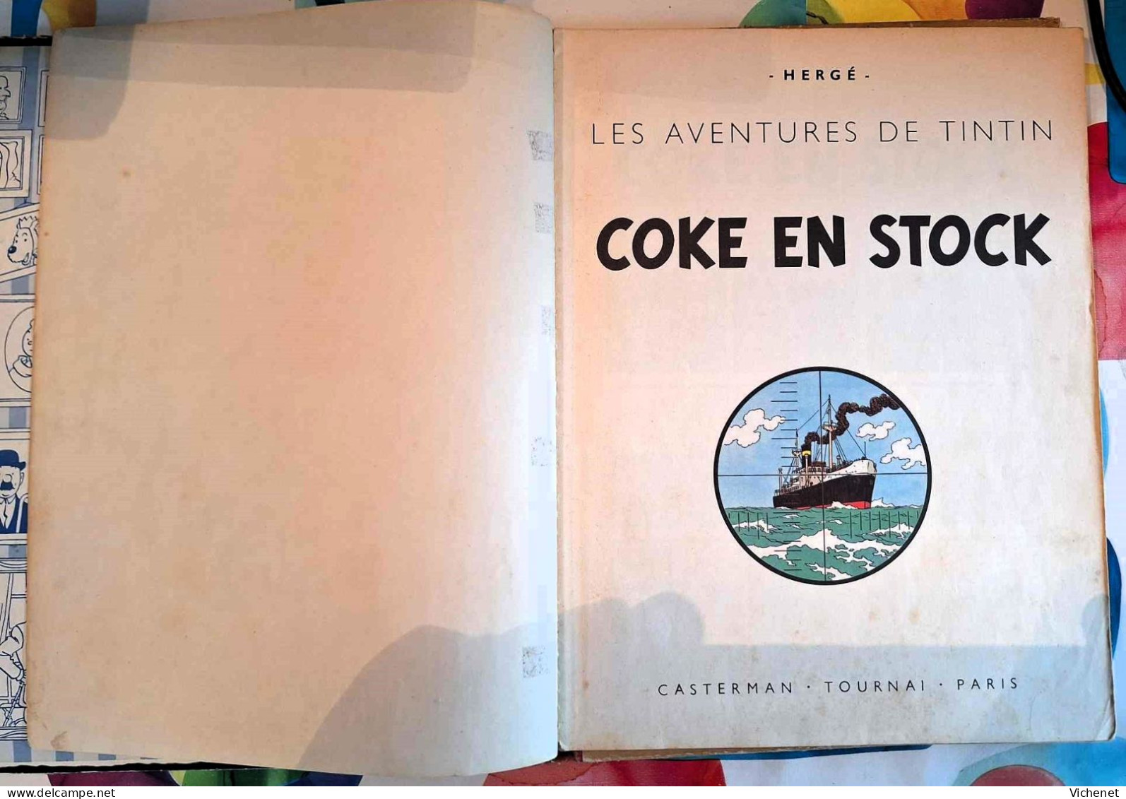 Tintin - Le Temple du Soleil EO 1949 + Coke en Stock EO 1958