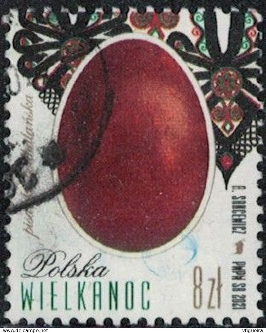 Pologne 2021 Oblitéré Used Easter Oeuf De Pâques 8 Zloty Y&T PL 4835 SU - Used Stamps