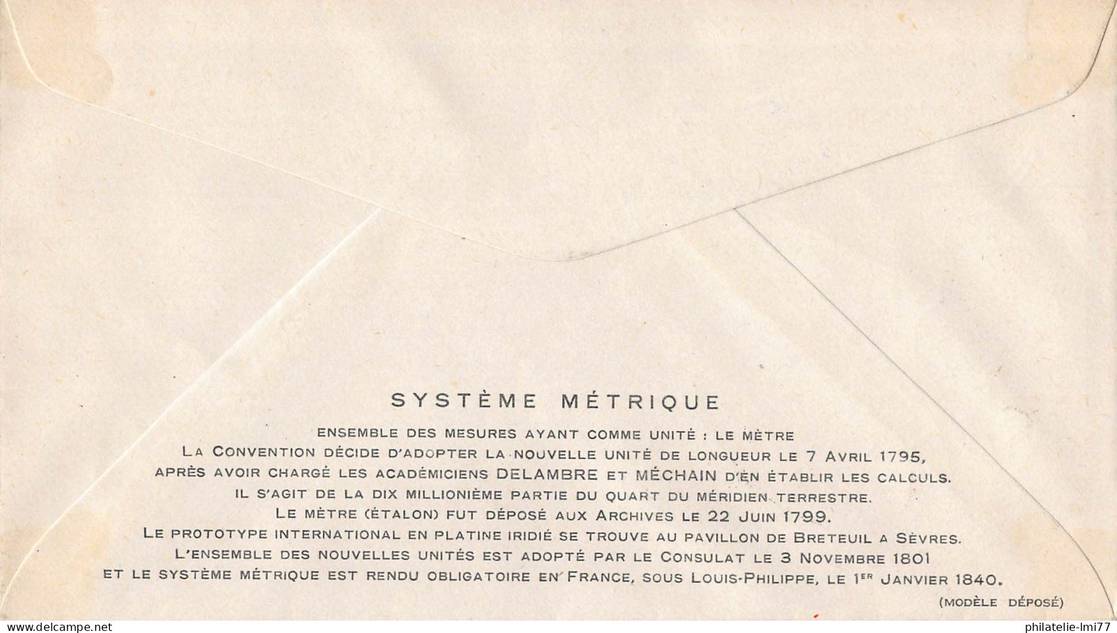 FDC - Le Système Métrique - Oblit Paris 4/10/54 - 1950-1959