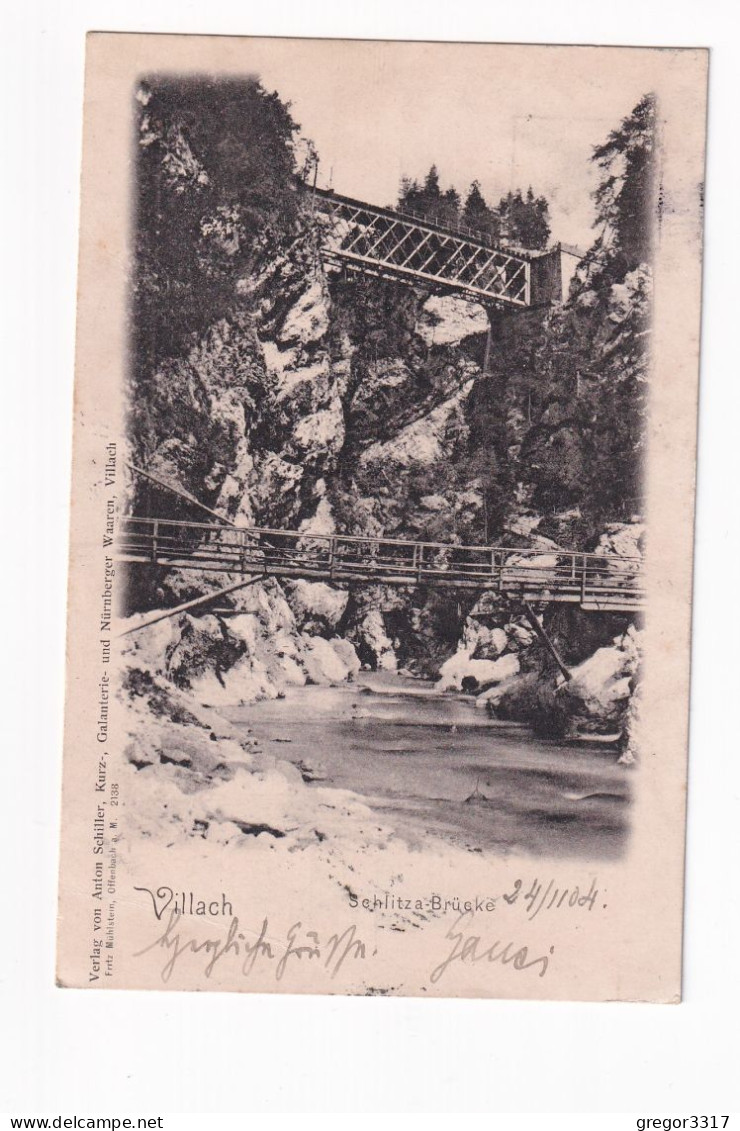 E5975) VILLACH - SCHLITZA Brücke - 1904 !! - Villach