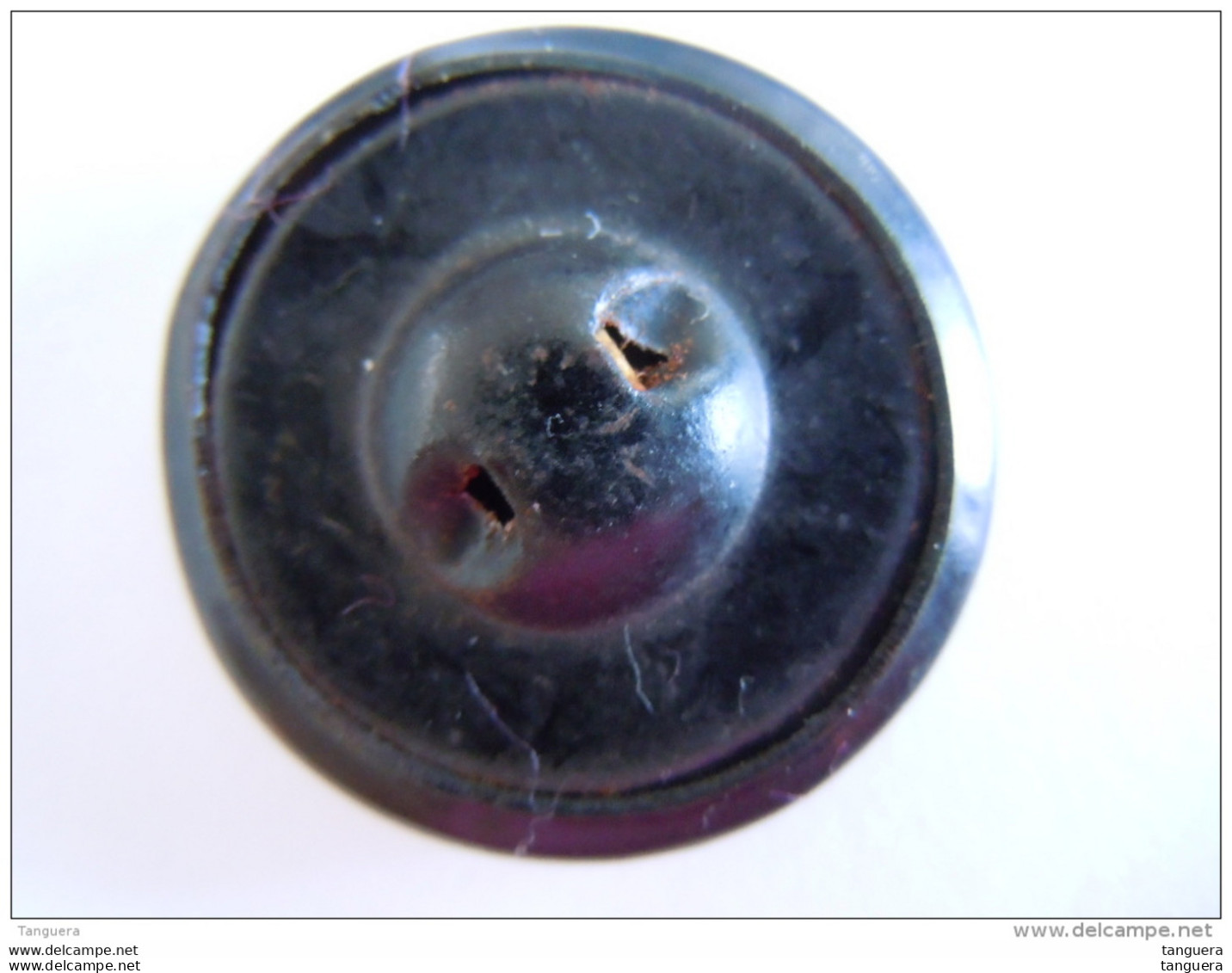 Vintage 1 Knoop Zwart Bakeliet Rug Metaal Bakelite Dos Metal Bouton Noir 2,6 Cm - Botones