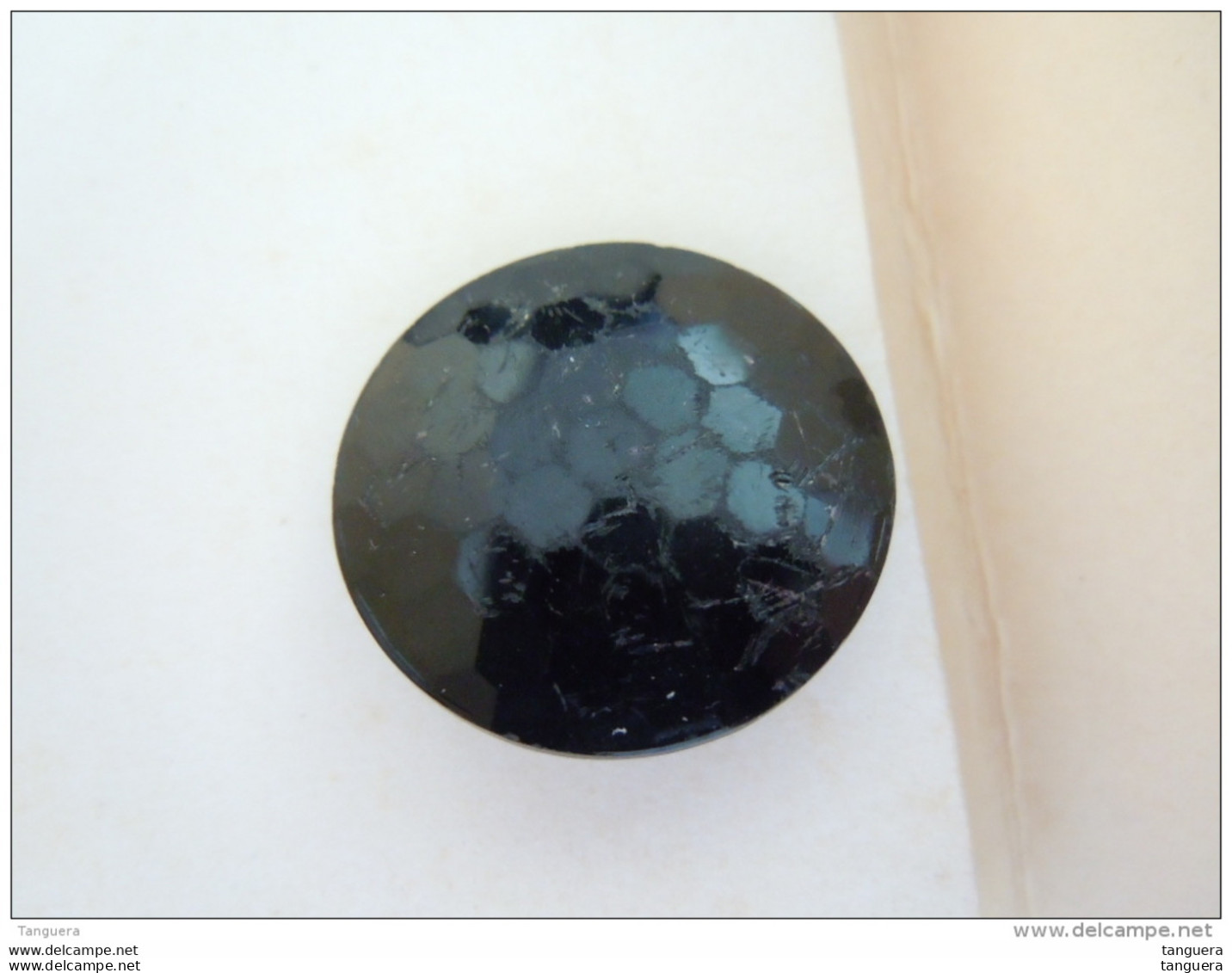 Vintage Knoop Zwart Noir Glas Verre Bouton 2,3 Cm - Buttons
