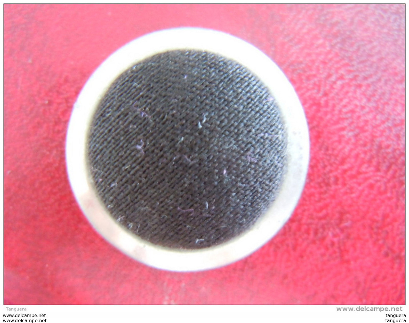 Vintage 1 Knoop Zwart Stof Rug Metaal Tissue Dos Metal Bouton Noir 2,8 Cm "L'ideal 2.8 M Déposé" - Boutons