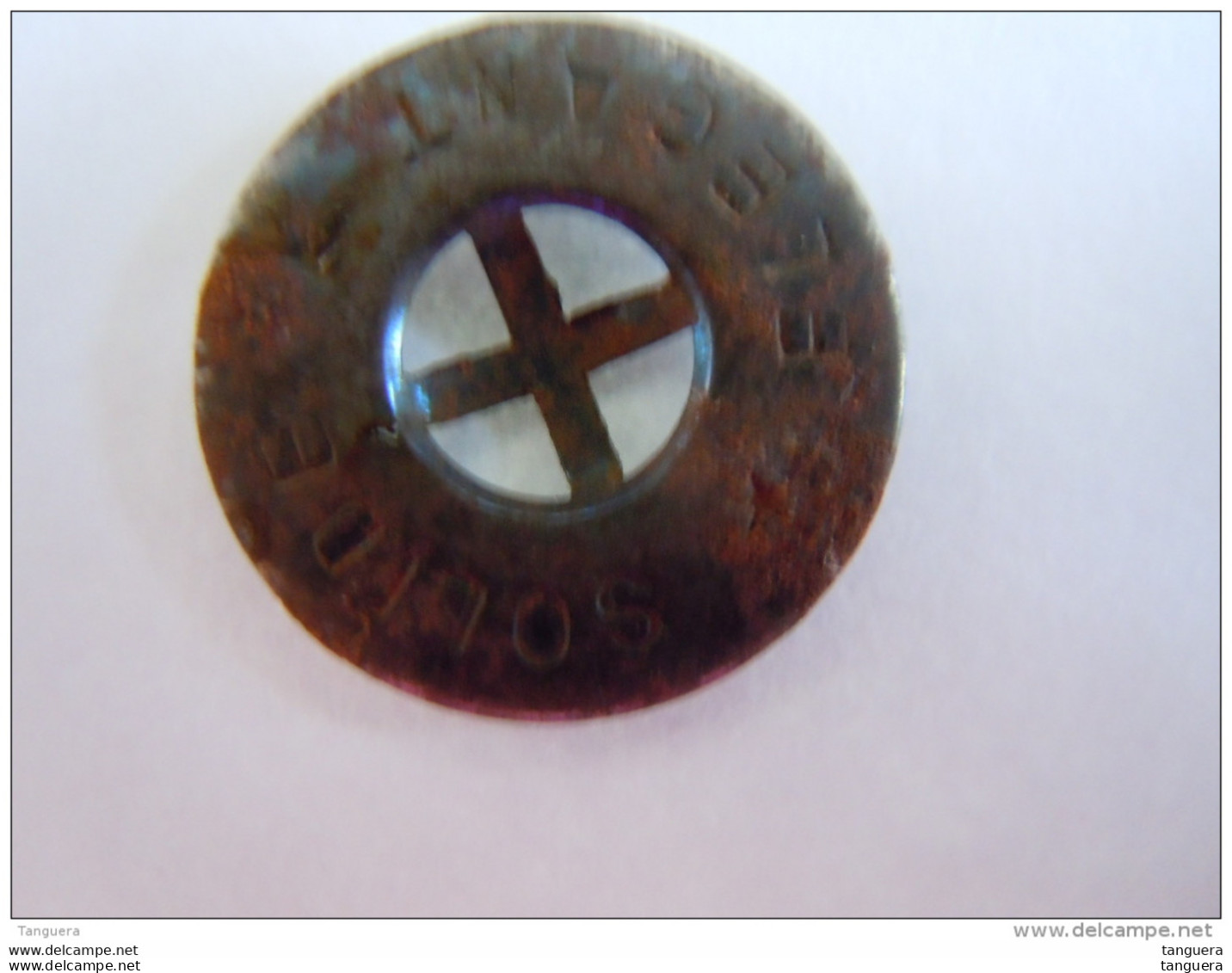 Vintage 1 Knoop Metaal Metal Bouton 1,7 Cm "solide élégant" Roest Rouille - Buttons