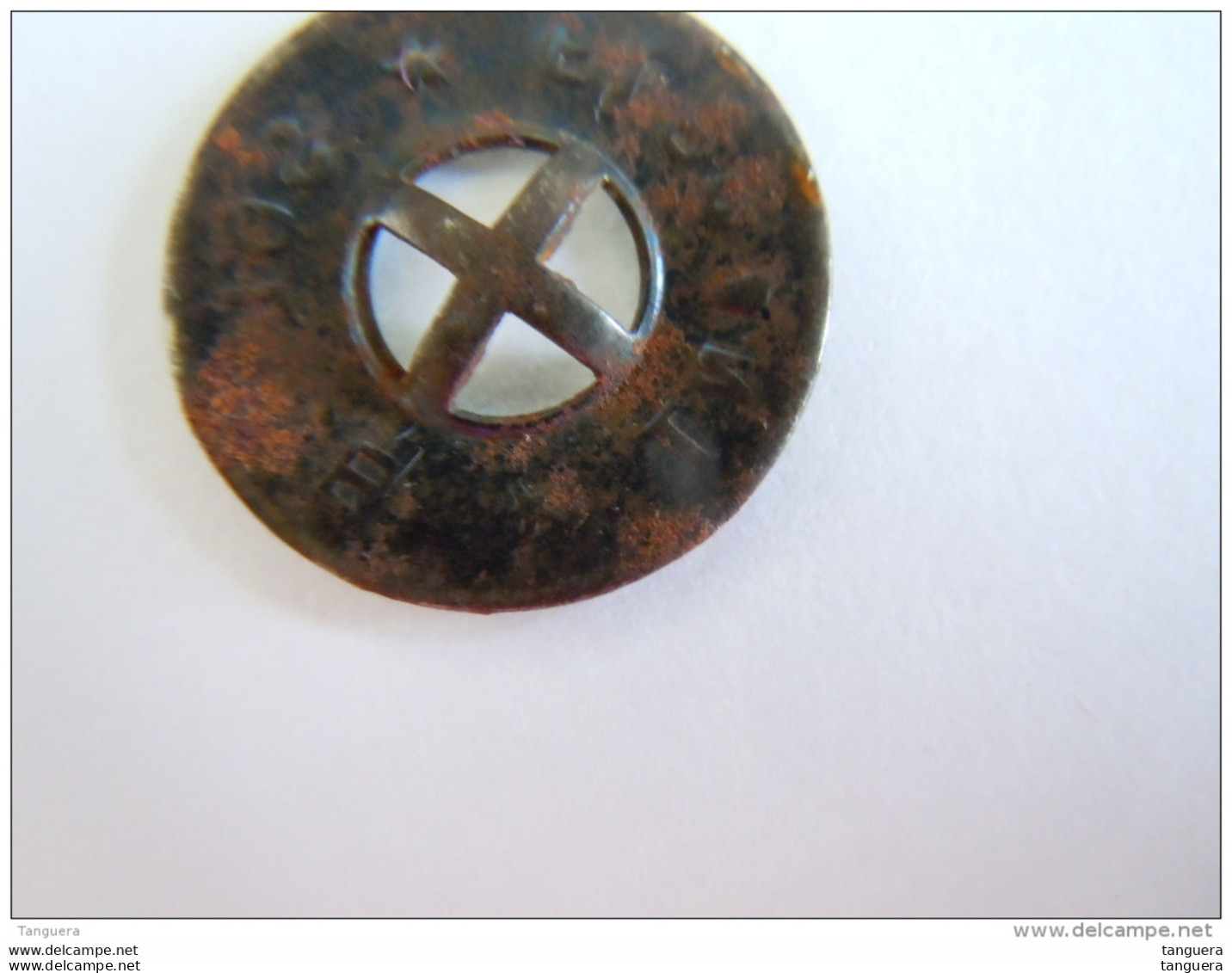 Vintage 1 Knoop Metaal Metal Bouton 1,7 Cm "solide élégant" Roest Rouille - Buttons