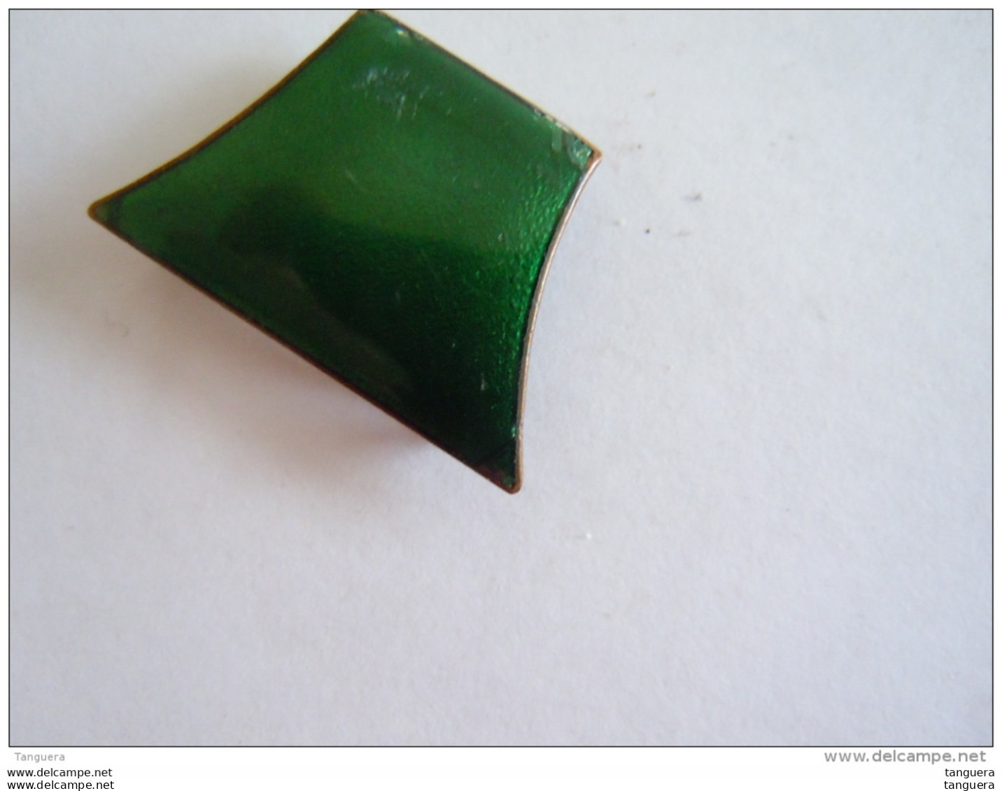 Vintage Deel Gesp Groene émail Partie D'une Boucle De Ceinture Vert émail 3 X 2 Cm - Ceintures & Boucles