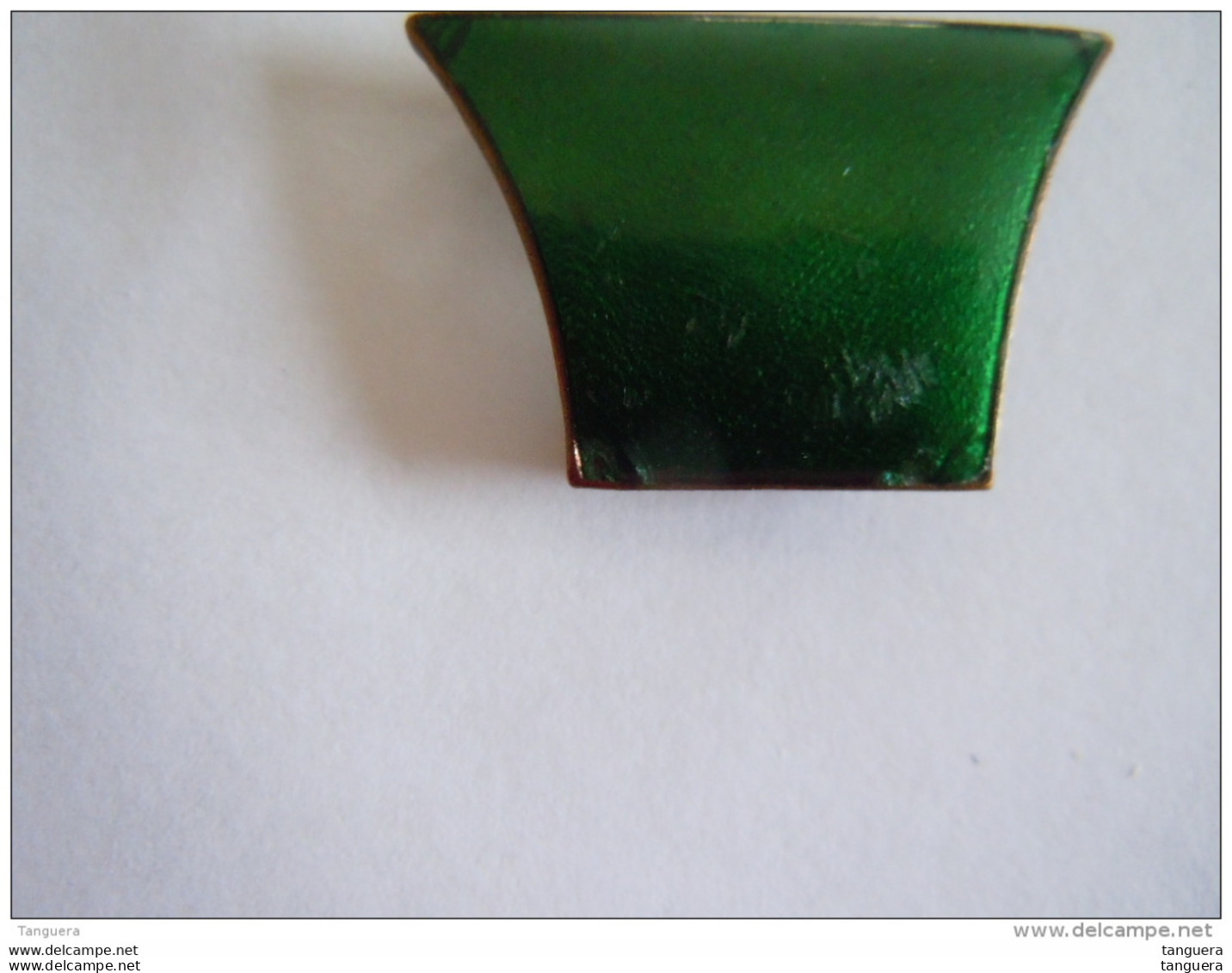 Vintage Deel Gesp Groene émail Partie D'une Boucle De Ceinture Vert émail 3 X 2 Cm - Cinturones & Hebillas