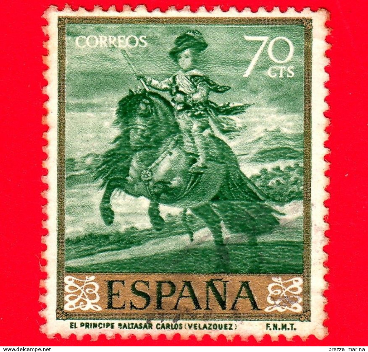 SPAGNA - Usato - 1959 - Dipinti Di Diego Velázquez - L'infante Carlo - 70 - Gebruikt