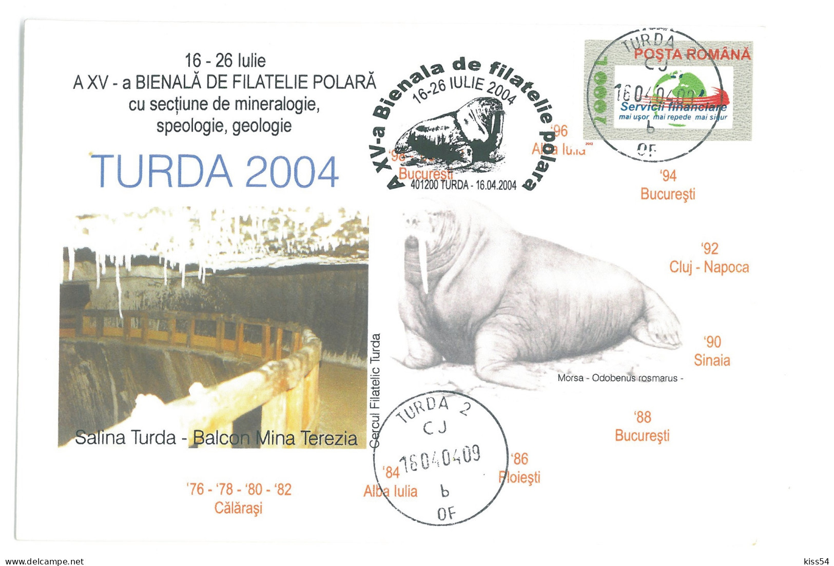 COV 98 - 3066 Cave & POLAR FAUNA ( Odobenus Rosmarus ) Romania - Cover - Used - 2004 - Andere & Zonder Classificatie