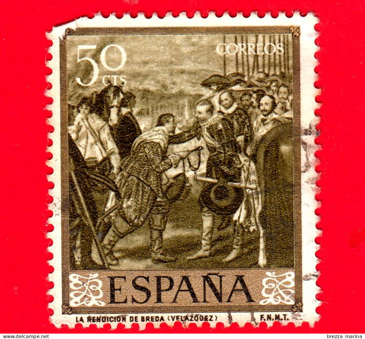 SPAGNA - Usato - 1959 - Dipinti Di Diego Velázquez - La Resa Di Breda - 50 - Used Stamps