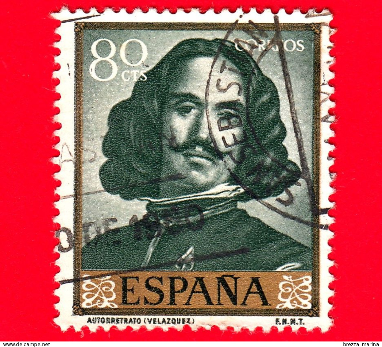 SPAGNA - Usato - 1959 - Dipinti Di Diego Velázquez - Autoritratto - 80 - Oblitérés