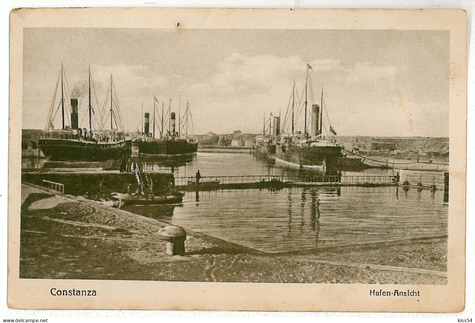 RO 54 - 3132 CONSTANTA, Ships In The Harbor TOMIS, Romania - Old Postcard - Used - 1921 - Roumanie