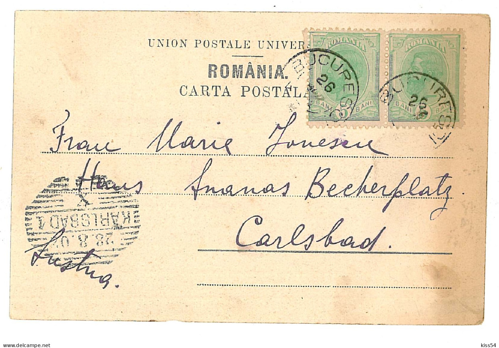 RO 54 - 1478 Fetita Cu Baston, Romania - Old Postcard - Used - 1902 - Roumanie