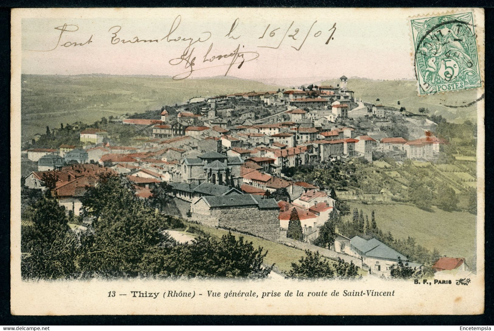 CPA - Carte Postale - France - Thizy - Vue Générale Prise De La Route De Saint-Vincent (CP24502) - Thizy