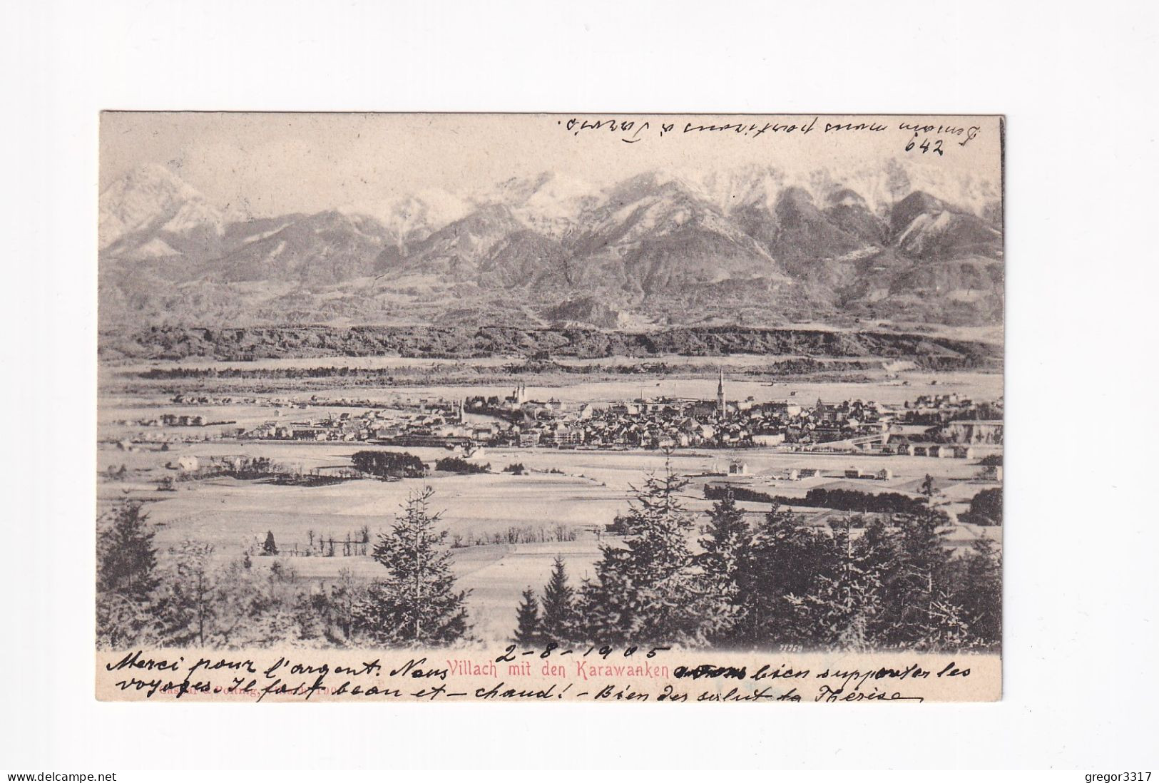 E5981) VILLACH Mit Den Karawanken - Blick über Dünn Besiedelte Gegend ALT! 1904 - Villach