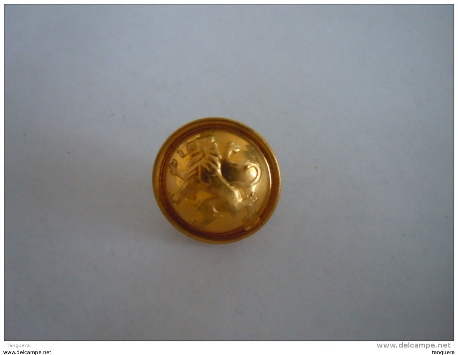 Belgie Belgique Knoop Bouton Leeuw Lion Couleur D'oré  Goudkleur 1,7 Cm - Buttons