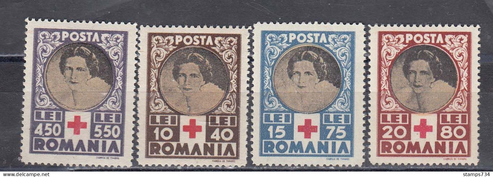 Romania 1945 - Red Cross, Mi-Nr. 827/30, MNH** - Unused Stamps