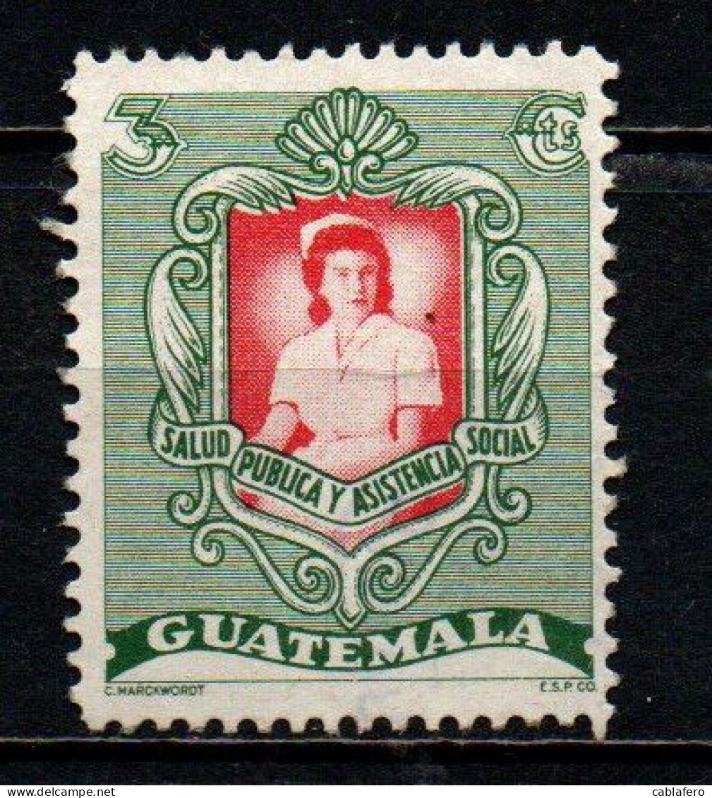 GUATEMALA - 1950 - Nurse - SENZA GOMMA - Guatemala