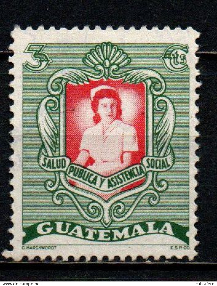 GUATEMALA - 1950 - Nurse - SENZA GOMMA - Guatemala