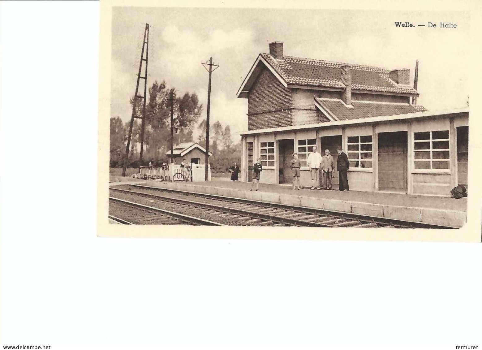 Welle : Het Station (De Halte) Uitgave Victor Triest , Dorp Welle - Denderleeuw