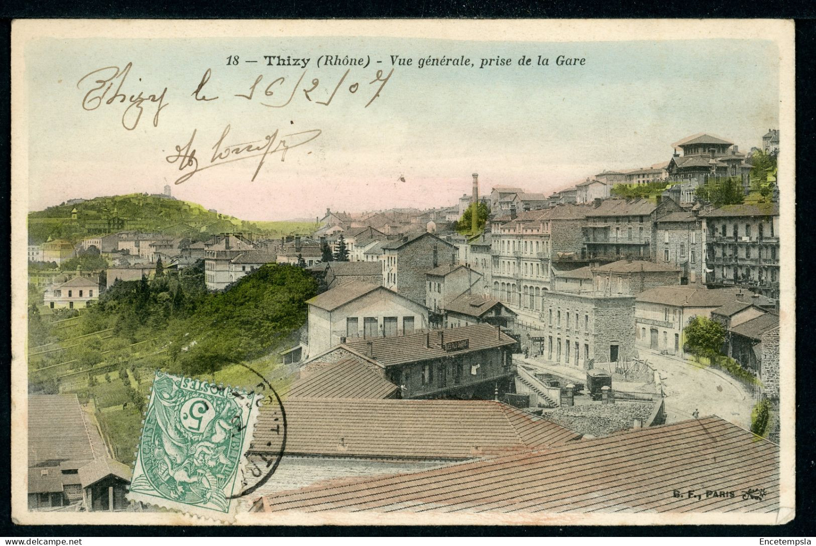 CPA - Carte Postale - France - Thizy - Vue Générale Prise De La Gare (CP24503) - Thizy