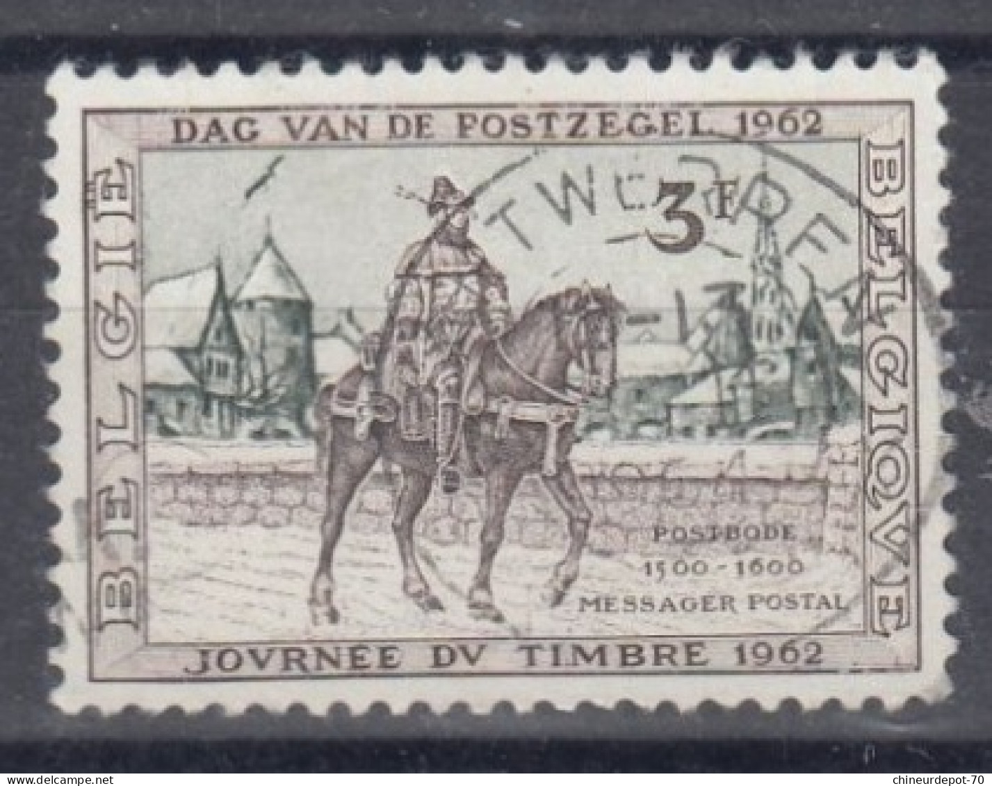 JOURNEE DU TIMBRE 1962 CACHET ANTWERPEN - Oblitérés