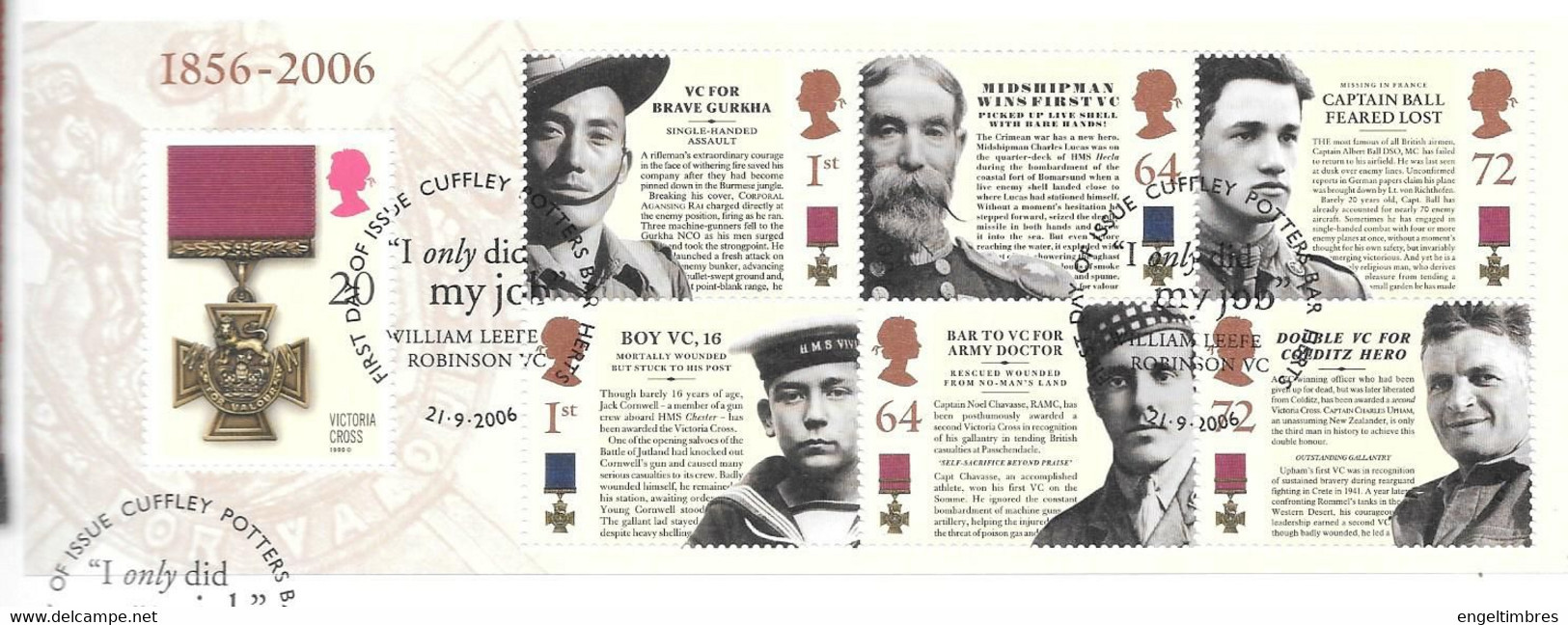 GB - 2006 Victoria Cross Minisheet   FDC Or  USED  "ON PIECE" - SEE NOTES  And Scans - Usados